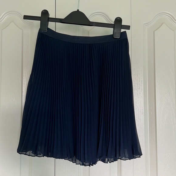 Navy Ruffled Skirt - Picture 1 of 4